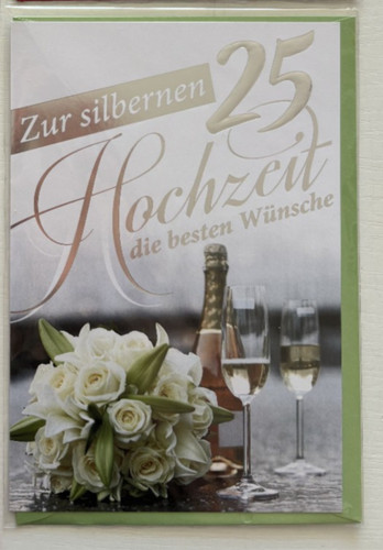 Grußkarte silberhochzeit - grußkarte,