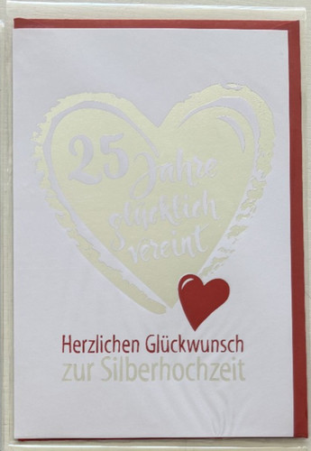 Grußkarte silberhochzeit - grußkarte,