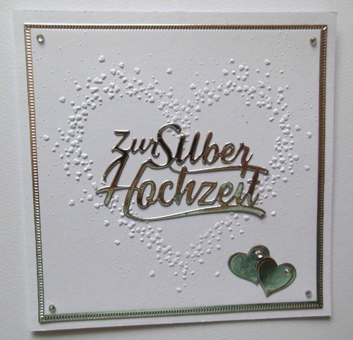 Karte zur silberhochzeit - karte,