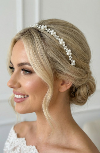 Braut haarreif silber - braut,