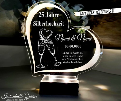 Geschenk silberhochzeit - silberhochzeit, 25