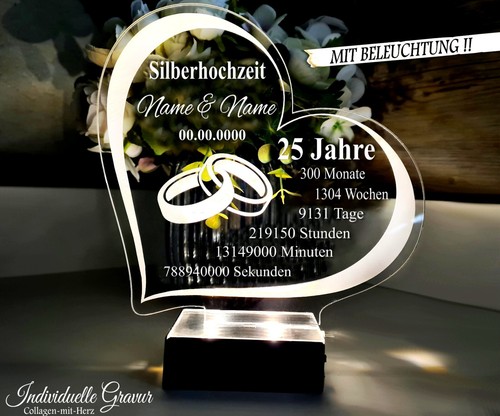Geschenk silberhochzeit - silberhochzeit, 25