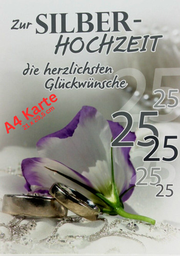 Karte silberhochzeit - karte,