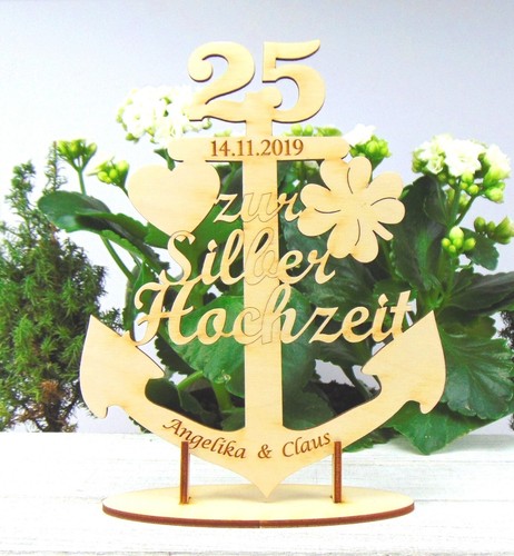 Silber hochzeit anker - silber, maritim