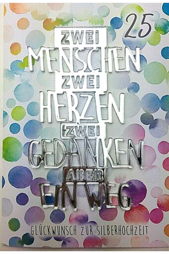 Karte zur silberhochzeit - zur,