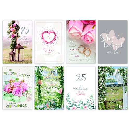 Silberhochzeitskarten - 50,