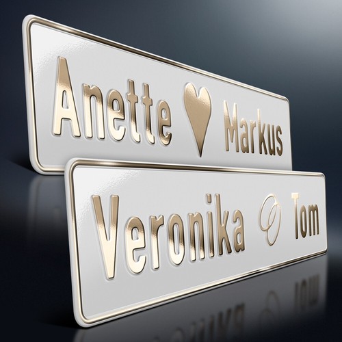 Hochzeit aluschild - hochzeit, |