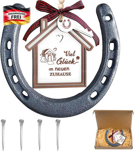 Hufeisen glücksbringer set - hufeisen,